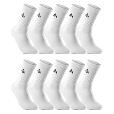 Abbildung von sockenkauf24 10 Paar i1R Sportsocken Tennissocken Arbeitssocken Herren Damen Baumwolle 10300 (47 50 Weiß)