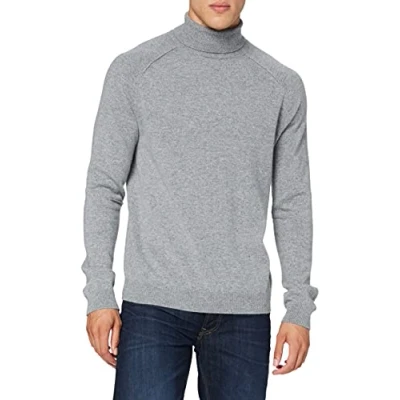 Abbildung von FALKE Herren Roll Neck Sweatshirt, Light Grey, XXXL