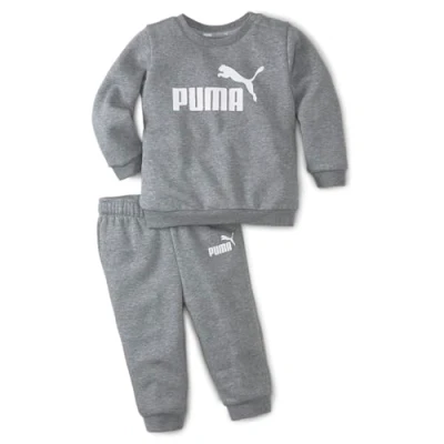 Abbildung von PUMA Unisex Baby Minicats Ess Crew Jogger Fl Jogginganzug, Medium Gray Heather, 98 EU