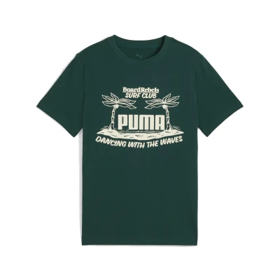 Abbildung von Puma Mid 90s Graphic T Shirt Teenager Für Herren Damen Kinder Mit Print Dark Myrtle Größe: 13 14Y