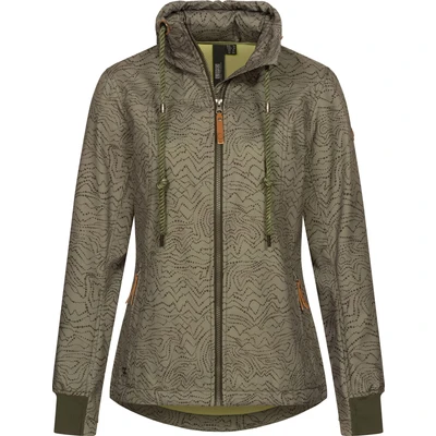 Abbildung von LPO Softshelljacke &quot;SHELBY PEAK IV Women&quot;, leichte mit All Over Print und abnehmbarer Kapuze