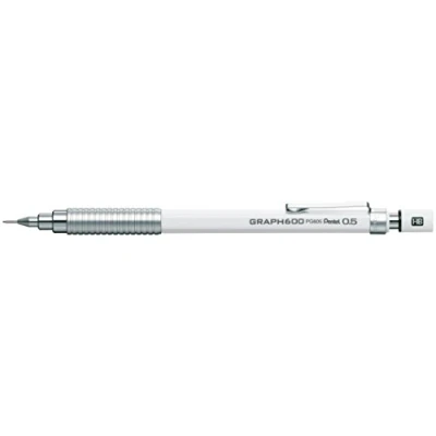 Abbildung von Pentel pg605 Graph 600 Bleistift in Geschenketui, Schaft weiß