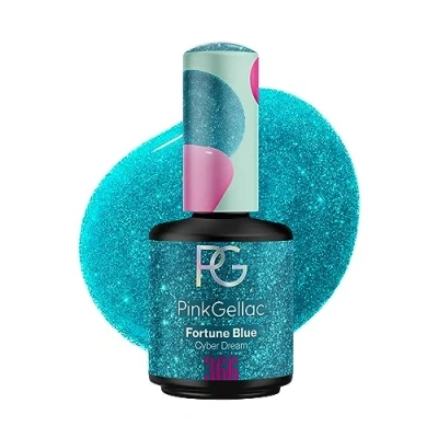 Abbildung von Pink Gellac UV Gel Nagellack 366 Fortune Blue 15 ml Lack Blau Lang Anhaltender Gellack Einfache Entfernung Shellac Nail Polish Made in Holland