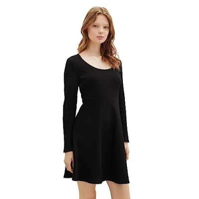 Abbildung von TOM Tailor Denim Basic Strickkleid, Damen, Größe: Large, Deep black