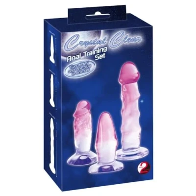 Abbildung von 3 teiliges „Anal Training Set“, verschiedene Größen, starker Saugfuß