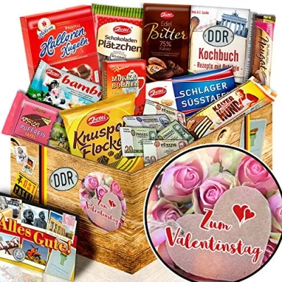 Abbildung von Zum Valentinstag/DDR Korb Schokolade/Valentinstag für Ihn