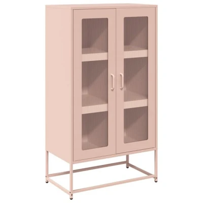 Abbildung von vidaXL Highboard Rosa 68x39x123 cm Stahl