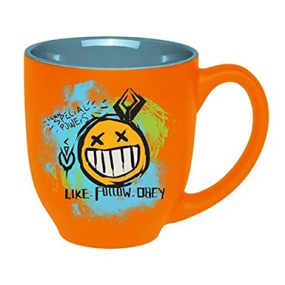 Abbildung von Close Up Borderlands 3 Tasse Sticker Punk orange/blau, Bedruckt, 100% Keramik, Fassungsvermögen ca. 330 ml.