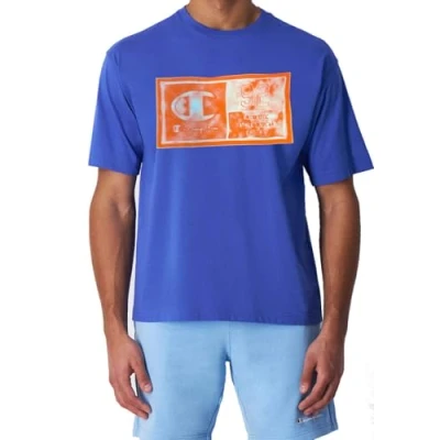 Abbildung von Champion Crewneck Modern Basket Tshirt print für Kinder, Größe: 128/134, Blue