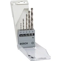 Abbildung von Bosch 5x PRO Metal HSS G Hex Spiralbohrer Set (für Nichteisenmetalle, Stahl, Ø 2,0, 3,0, 4,0, 5,0, 6,0 mm, Professional Zubehör Bohrmaschine/Schrauber)
