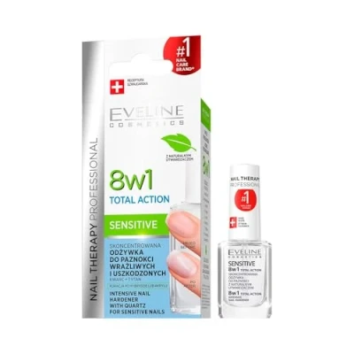 Abbildung von Eveline Cosmetics Nail Therapy Professional Conditioner 8in1 Total Action Sensitive, 12 ml