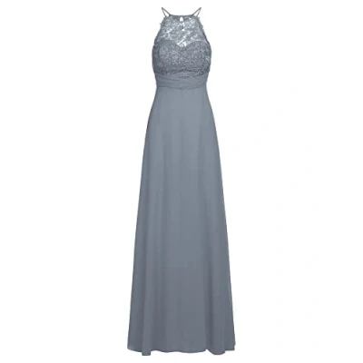 Abbildung von APART Fashion Abendkleid aus Chiffon und Spitze, hellblau, M, 72009