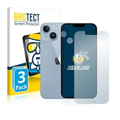 Abbildung von BROTECT Schutzglas für Apple iPhone 14 (Display+Kamera) (3 Stück) Schutzfolie Panzer Folie Glas [Extrem Kratzfest 9H, Anti Fingerprint,