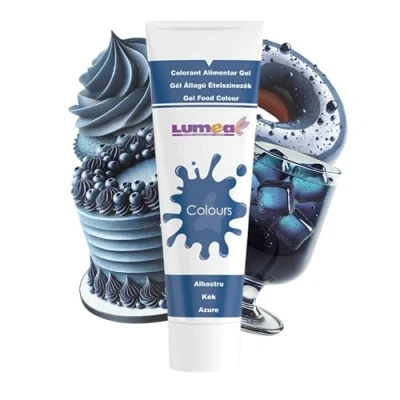 Abbildung von Dekozauber24 Lebensmittelfarbe Gel, 30g, Tube für Fondant, Marzipan etc. Backzubehör Tortendekoration (Azur Blau)