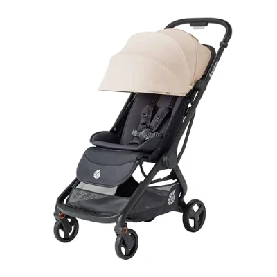 Abbildung von Ergobaby Metro3 Kinderwagen Buggy mit Liegefunktion, Baby ab Geburt bis 22kg (0 4 Jahre), Zusammenklappbar und Autositz Kompatibel, höhenverstellbarer Griff, ergonomischer Sitz, Natural Beige