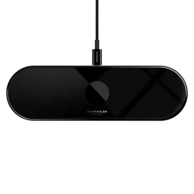 Abbildung von Vonmählen Aura Home 3in1 kabellose Ladestation für induktives Laden bis 15 W Wireless Charging Station kompatibel mit iPhone, Airpods, Apple Watch &amp; Allen Qi fähigen Geräten (Black)