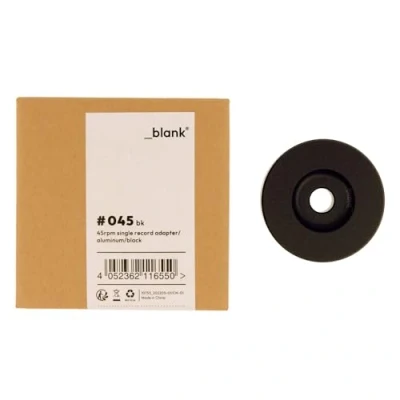 Abbildung von _blank #045bk 45 RPM Single Adapter Puck für 7&#039; Schallplatten Aluminium 3,5cm Durchmesser schwarz