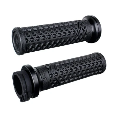 Abbildung von ODI VANS Signature Lock-On Griffe Schwarz für Harley Modelle 1974-2022