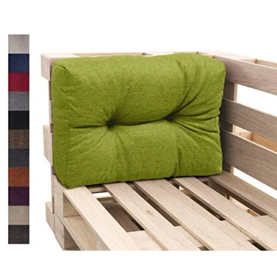 Abbildung von sunnypillow Palettenkissen Auflage Set für Europaletten Indoor und Outdoor Palettenpolster Palettensofa Kissen mit schöner Steppung viele Farben Größen zur Auswahl Seitenkissen 60 x 40, Grün