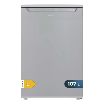Abbildung von Cecotec Mini Kühlschrank 107 L Bolero CoolMarket TT Inox, Energieklasse E, Energiesparend, Reversible Tür, Niedriger Geräuschpegel, Crisper Box, Gefrierfach