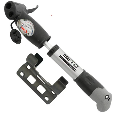 Abbildung von Beto Minipumpe Double HxS (2 tlg., mit Halterung), Fahrradpumpe Luftpumpe Fahrrad AV/DV/FV Fahrradluftpumpe