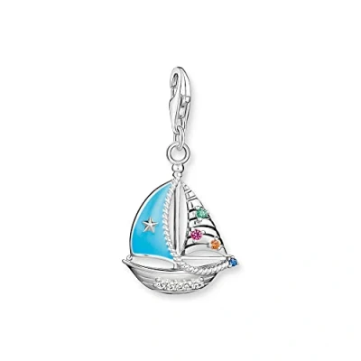 Abbildung von THOMAS SABO Charm Einhänger Segelboot, 1927 340 7, mit Glas Keramik Stein