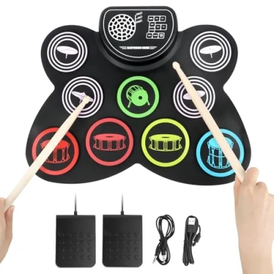 Abbildung von E Schlagzeug,Kinderschlagzeug,Elektronisches Schlagzeug für Anfänger &amp; Erwachsene,Vollständiges Kit mit Allem,E Drum was Sie Brauchen,Schlagzeug Erwachsene,Schlagzeug Komplettpaket