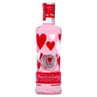 Abbildung von Puerto de Indias Sevillian Premium Strawberry Gin Valentinstag Edition (1 x 0.7l)