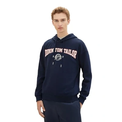 Abbildung von TOM Tailor Denim Basic MIT LOGO Sweatshirt, Herren, Größe: Large, Sky captain blue