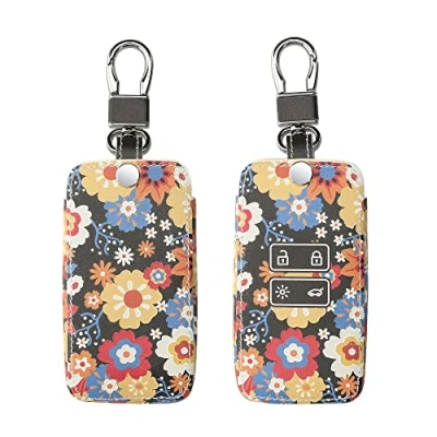 Abbildung von kwmobile Autoschlüssel Hülle kompatibel mit Renault 4 Tasten Smartkey (nur Keyless Go) Kunstleder Schutzhülle Schlüsselhülle Cover