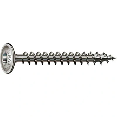 Abbildung von SPAX 257000600605 Holzbauschraube 6.0x 60 VG Torx 30 Bewertung Für den Holzbau, Tellerkopf, T STAR plus, 4CUT, Vollgewinde, Edelstahl rostfrei A2, 1.4567, (6,0 x mm, 100 Stück)