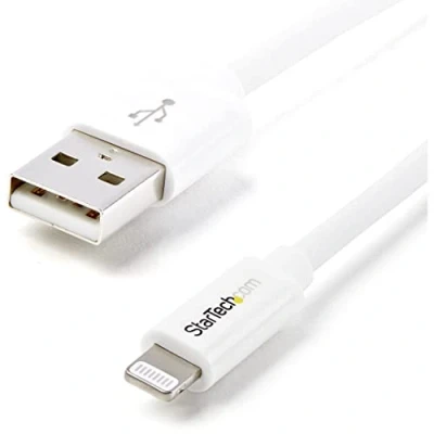 Abbildung von StarTech.com 2m Apple® 8 Pin Lightning Connector auf USB Kabel Weiß für iPhone / iPod iPad Ladekabel Datenkabel