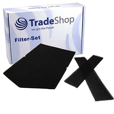 Abbildung von Trade Shop 3x Schaum Filter kompatibel mit Trockner, Wärmetauscher Miele T 8801 WP HomeCare XL, 8826 EcoComfort, 8827 8847 EcoComfort