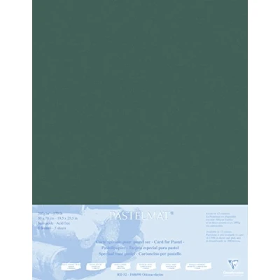 Abbildung von Clairefontaine 496009C Zeichenbögen (Packung mit 5 Bögen Pastelmat auf Karton kaschiert, 1800 µm, 50 x 70 cm, ideal für Trockentechniken und Pastell) anthrazit