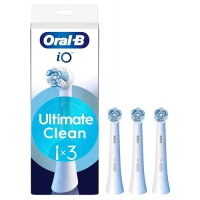Abbildung von Oral B iO Series Ultimate Clean Aufsteckbürsten, Original Rundköpfe, CrissCross Borsten, Plaque Entfernung, 3