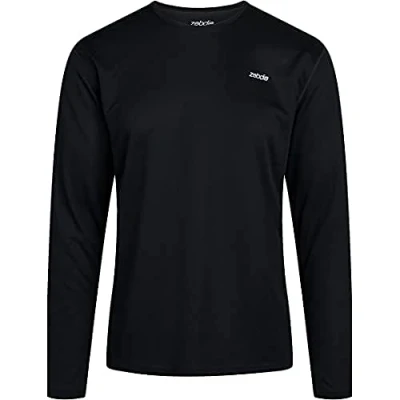 Abbildung von Zebdia Sports Langarmshirt, Herren, Größe: Large, Black