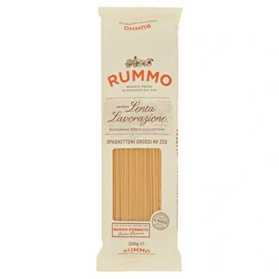 Abbildung von 10x Rummo Spaghettoni Grossi N. 220 Hartweizengrieß Pasta Italienische Nudeln 500g Packung + Italian Gourmet Polpa di Pomodoro 400g Dose