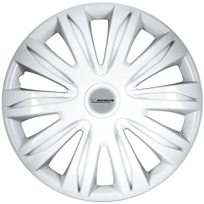 Abbildung von MICHELIN Radkappe MX FW 15 Zoll Universal Radzierblende, 4 er Set Fürs Auto, ABS Kunststoff, Night Vision System Weiß