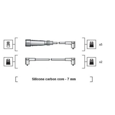 Abbildung von MAGNETI MARELLI 941318111047 Zündkabelsatz AUDI: 100 C4 Limousine, C3 90 B3