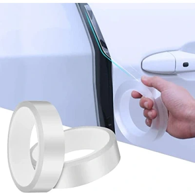 Abbildung von Autotür Kantenschutz Transparent, 3cmx10m Universal Auto Schutzfolie Lackschutzfolie EinstiKegsleisten Aufkleber für Autotürschutz/Einstiegsleistenschutz/Auto Stoßstangenschutz