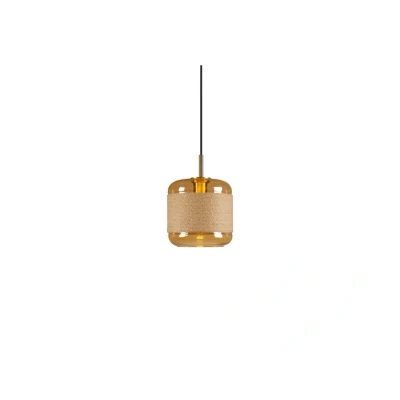 Abbildung von SLV Pendellampe Pantilo Rope 20, goldfarben, Glas
