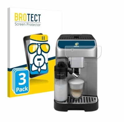 Abbildung von BROTECT Schutzglas für DeLonghi Magnifica Plus (3 Stück) Schutzfolie Panzer Folie Glas [Extrem Kratzfest 9H, Anti Fingerprint, Ultra Transparent]