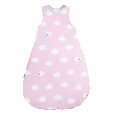 Abbildung von roba Schlafsack Kleine Wolke 90 cm Babyschlafsack ganzjahres / ganzjährig Baumwolle atmungsaktiv Schlummersack für Kinder unisex Rosa