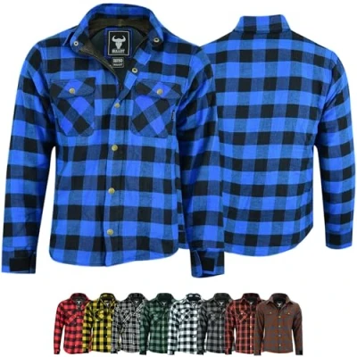 Abbildung von BULLDT Motorradjacke BLD1201 Herren Motorradhemd Holzfäller Look Hemd