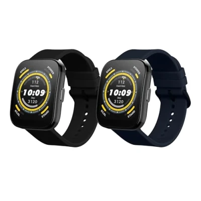 Abbildung von kwmobile 2x Sportarmband kompatibel mit Huami Amazfit Bip 5 Unity/Amazfit / GTR 4 Armband Fitnesstracker Band Set aus TPU Silikon