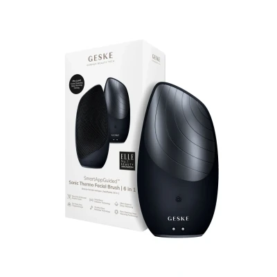 Abbildung von Geske Sonic Thermo Facial Brush 6 IN 1 Gesichtspflege Zubehör, Größe: One Size, Black