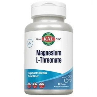 Abbildung von KAL Think Magnesium L Threonat 2000 mg Lern , Gesundheits und Memory Funktion Unterstützung mit Magtein vegan, ohne Gluten &amp; GVO 60 Tabletten