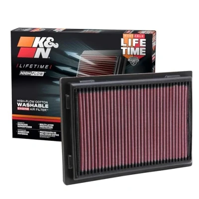 Abbildung von K&amp;N 33 2381 Motorluftfilter: Hochleistung, Prämie, Abwaschbar, Ersatzfilter,Erhöhte Leistung, 2006 2018 (Avalon, Rav4, Camry Hybrid, Sai, ES300h, LS 460, LS600h)