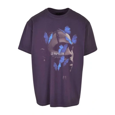Abbildung von Upscale by Mister Tee LE Papillon Oversize Tshirt print, Größe: Large, Purplenight
