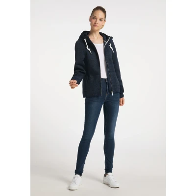 Abbildung von Strickfleecejacke EISGEBUNDEN L / Navy Melange 100% Polyester